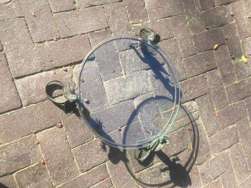 Beautiful Bronze Dragonsand Glass Centerpiece ( 40 cm diameter )