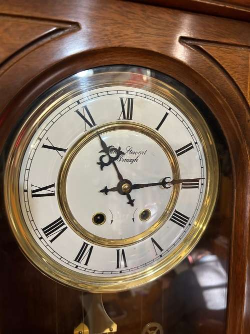 Regulator Wall Clock : Mahogany Cased by James Stewart Armagh ( Working )
