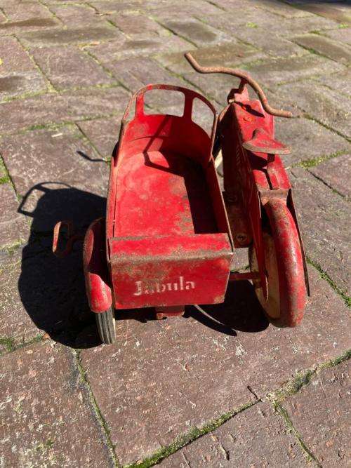 Tinplate Motorcycle and Sidecar by Jabula Toys (25 cm )