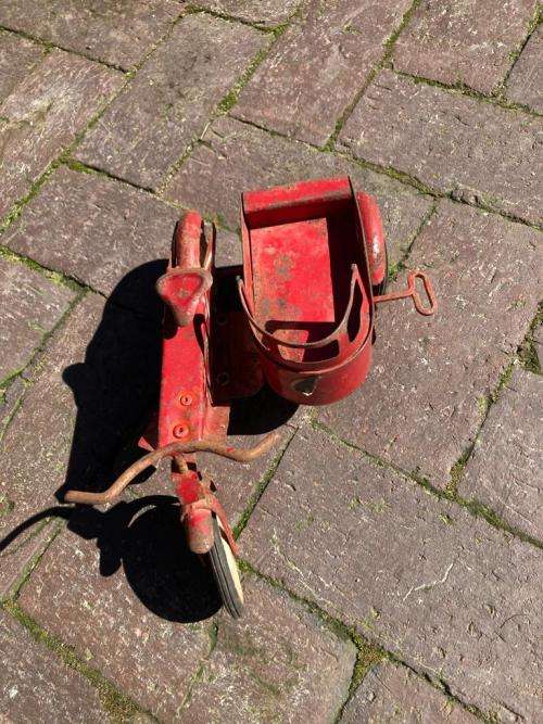 Tinplate Motorcycle and Sidecar by Jabula Toys (25 cm )