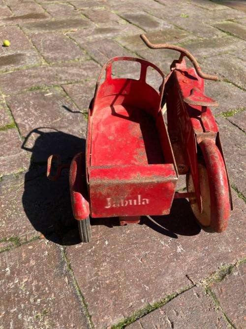 Tinplate Motorcycle and Sidecar by Jabula Toys (25 cm )