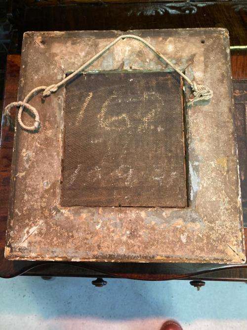 Vintage Oil on Board : Jesus ( 30 /15 x 27/13cm )