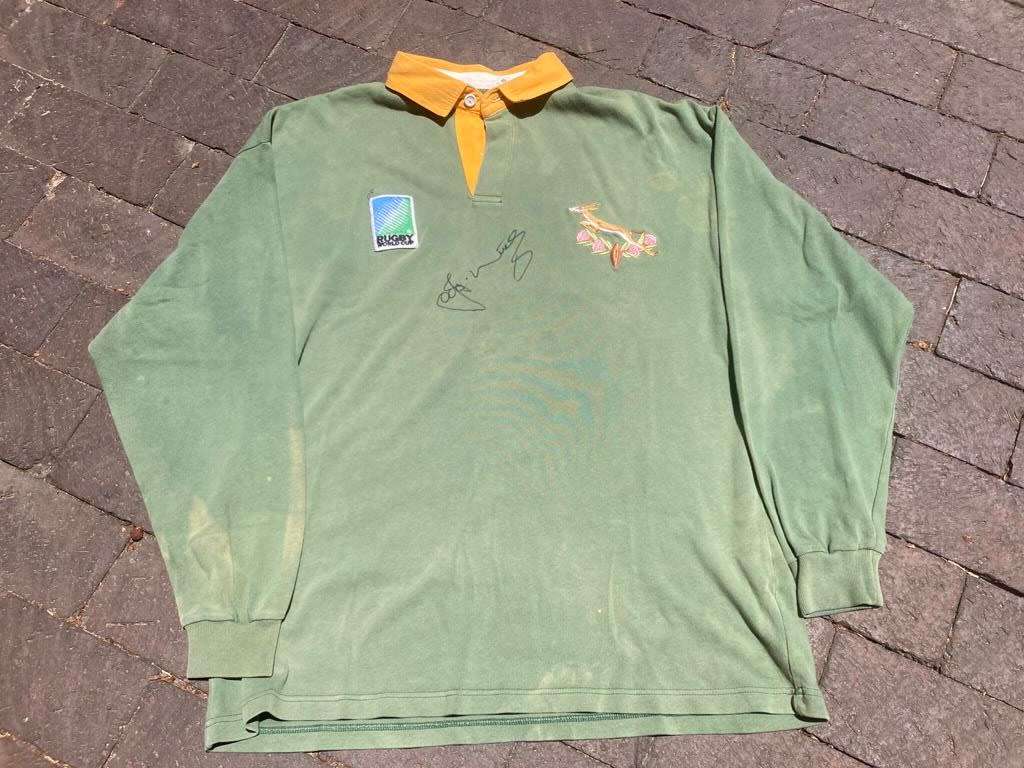 Springbok Jersey : 1995 Worldcup supporters jersey Signed by Joost