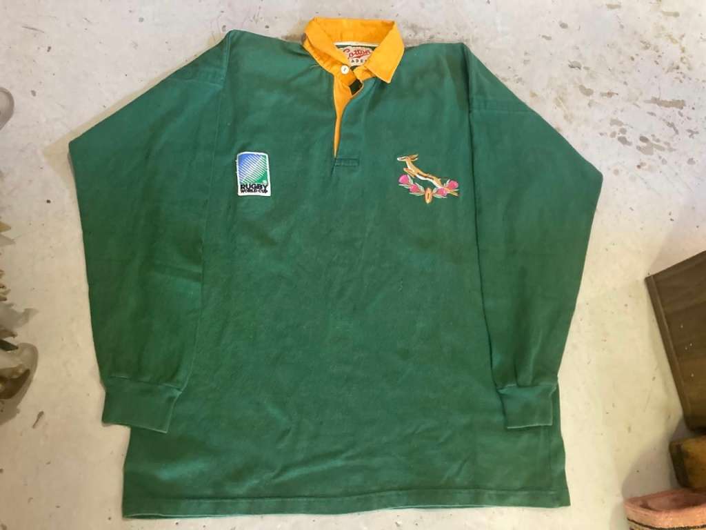 Rugby : Springbok Worldcup Set : Jersey , pennant and other.