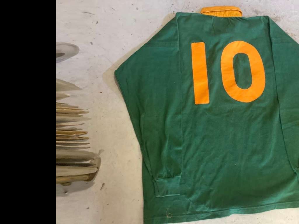 Rugby : Springbok Worldcup Set : Jersey , pennant and other.