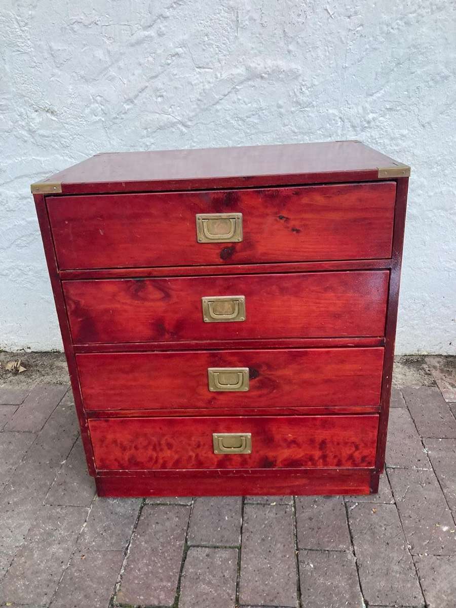 Pair of Drawer Cabinets with Brass Handles