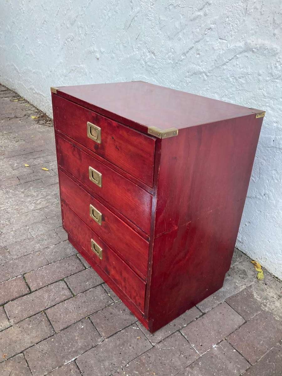 Pair of Drawer Cabinets with Brass Handles