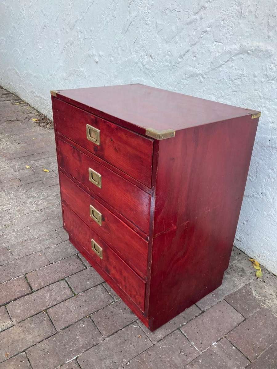 Pair of Drawer Cabinets with Brass Handles