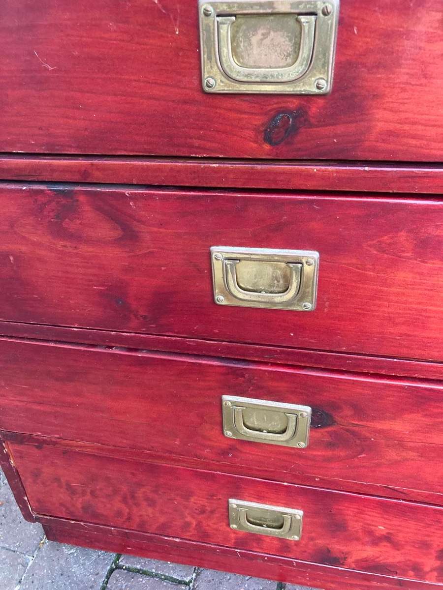 Pair of Drawer Cabinets with Brass Handles