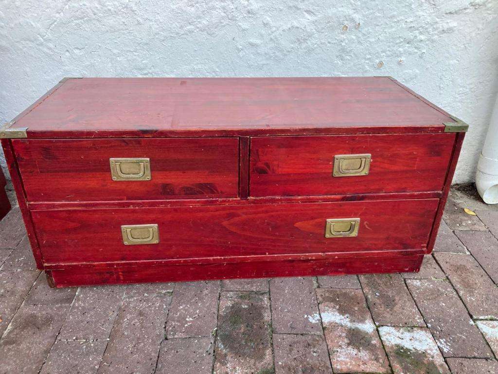 Pair of Drawer Cabinets with Brass Handles