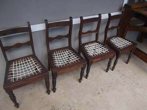 4 TAMBOTIE RIEMPIE CHAIRS