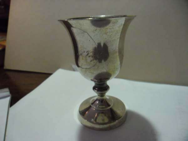 HALLMARKED SILVER CUP INSCRIBED H VOIGT