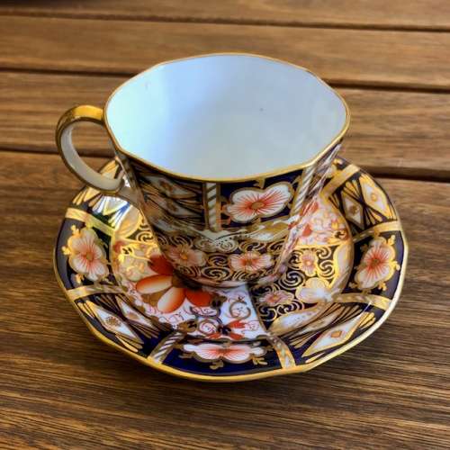 1918 Royal Crown Derby coffee cup and saucer 2 sets