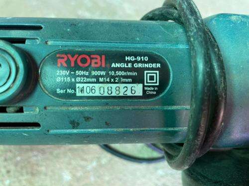 Ryobi angle grinder 900w 115mm