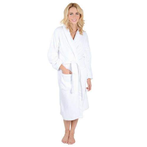 Personalised White Coral Fleece Gown Medium