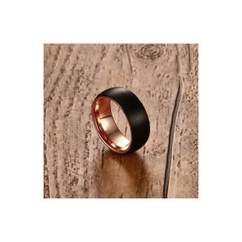 8mm Tungsten Carbide Steel Black Matte Ring
