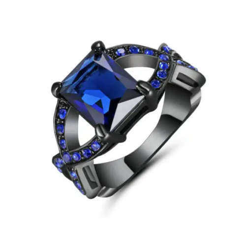 Dark Blue Crystal Ring