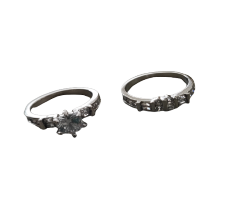 6 Claw Wedding Ring Set