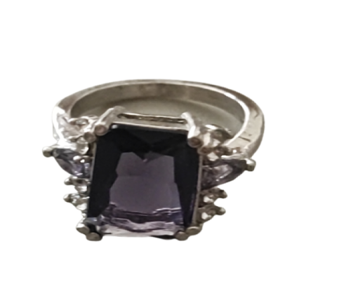 Classic Purple Crystal Gem Ring