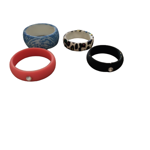 Ladies Silicone Ring Pack (4)