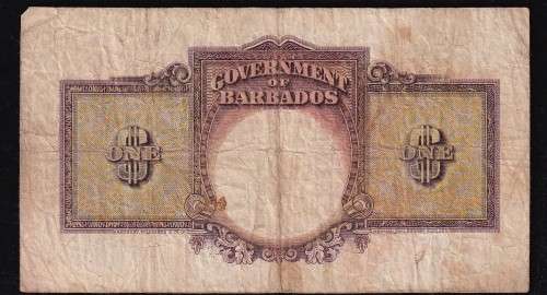 Barbados 1943 $1 F
