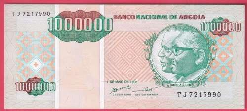ANGOLA 1995 1 MILLION KWANZA