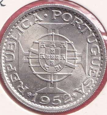 ANGOLA 1952 20 ESCUDO B UNC