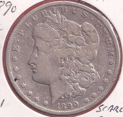 USA 1890 CC MORGAN DOLLAR