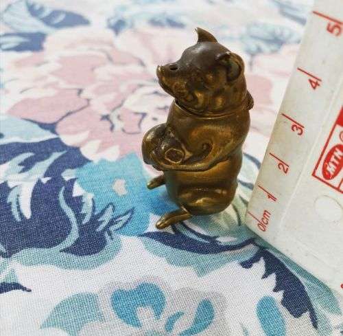 Vintage brass pig