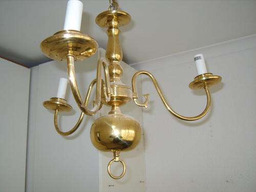 Brass chandelier