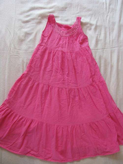 Pink tiered dress