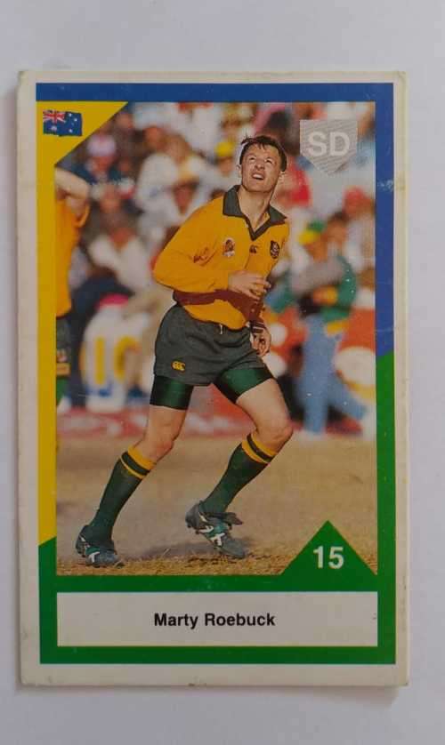 1992 sports deck rugby card no15 Marty Roebuck Australia