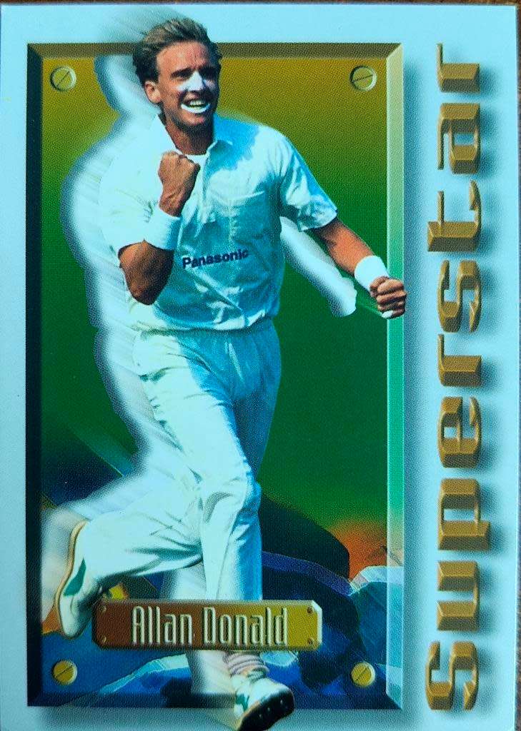 1997 SPORTS DECK CRICKET SUPERSTAR ALLAN DONALD SOUTH AFRICA CARD 53
