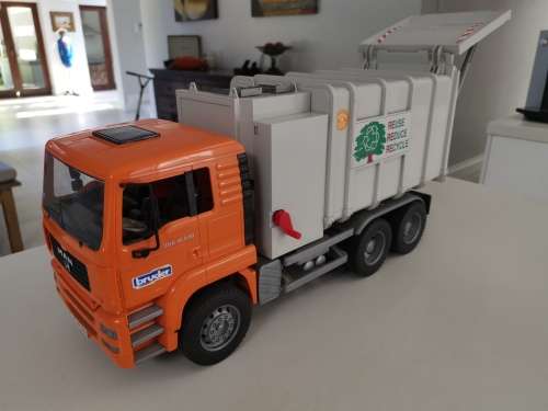 Bruder Man Back Loader Garbage Truck