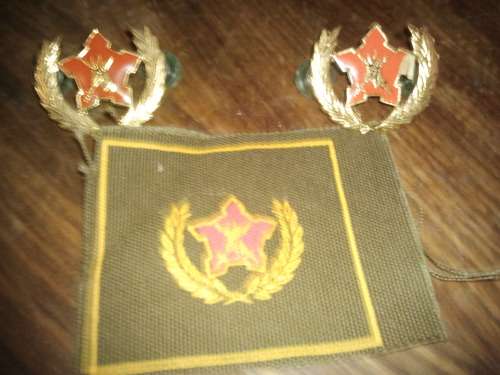 SADF Army 5 Yrs Voluntary Service Metal and Screen Printed on Nutria Badges.