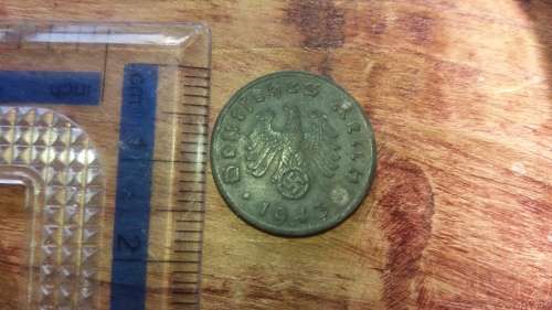 1943 Nazi Reich 1 Reichspfennig A.