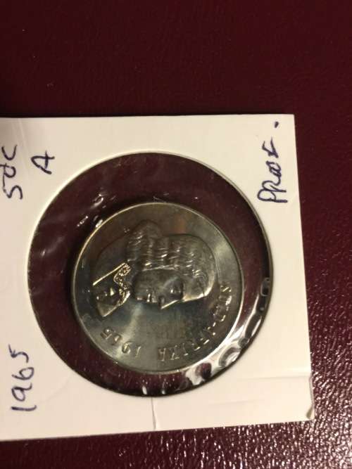 1965 FIFTY CENTS 50C AFRIKAANS . STUNNING COIN ! LOW PRICE