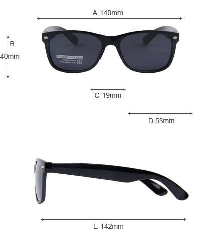 Classic Polarized Sunglasses - Unisex Black - Black