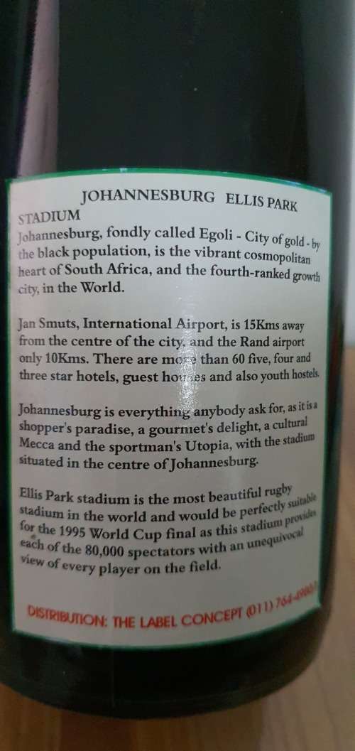 1994 Port W. O. Olifantsriver with Ellispark Rugby Stadium label