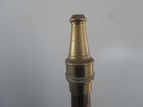 SOLID BRASS ANTIQUE FIRE HOSE HEIGHT 60CM WIDTH ACROS BOTTOM 7CM SEE PICS