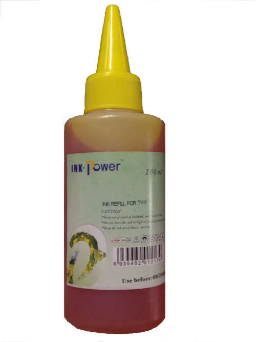 INKPOWER 100ML REFILL INK BOTTLE - YELLOW COLOR