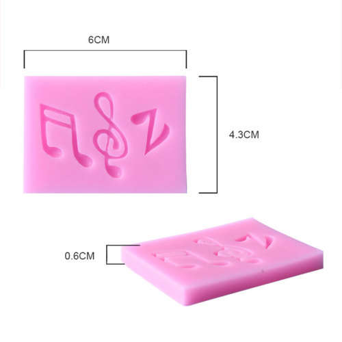 Fondant silicone music note mold