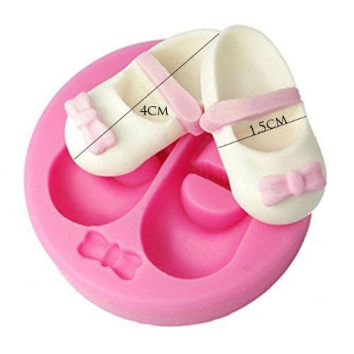 Silicone fondant baby shoes mold