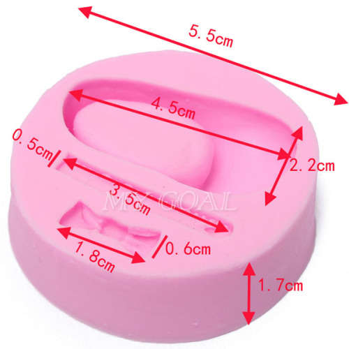 Single silicone baby shoe mold