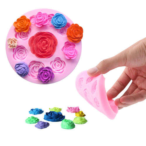 Silicone fondant rose mould