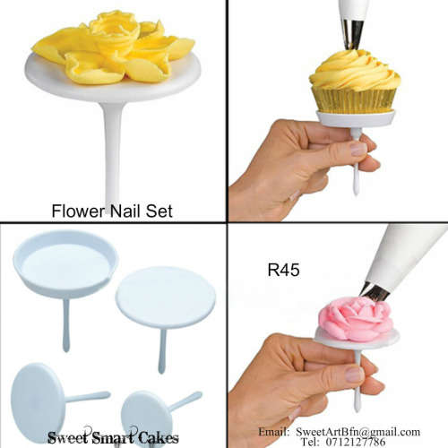 Flower nails for icing cake decorating