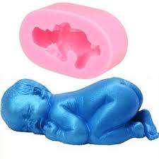 Silicone mould sleeping baby medium