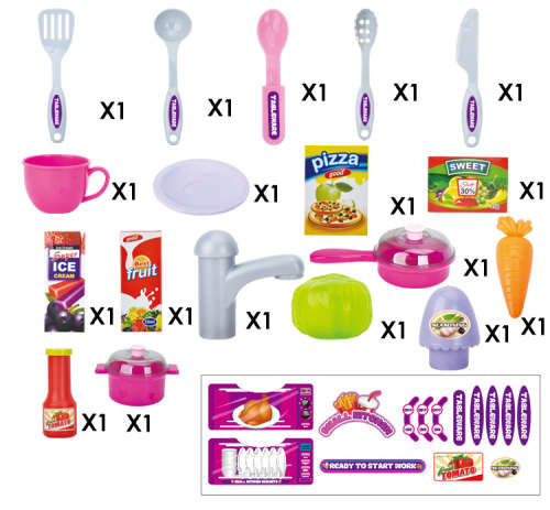 Little Chef Small Gourmet 3 in 1 Kitchen Play Toy Set