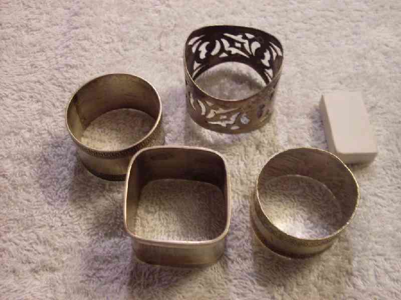 Four assorted Serviette Rings