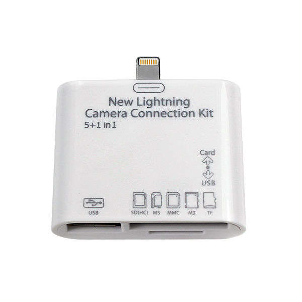 iPad Mini & iPad 4 Lightning Camera Connection Kit 5-in-1 Adaptor: for USB Flash /SD/Micro SD & More